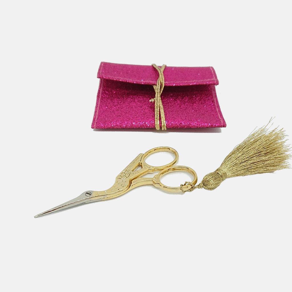 Rose Gold Stork Embroidery Scissors