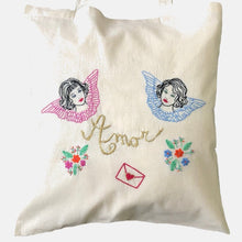 Load image into Gallery viewer, Embroidery PDF Pattern - Angels - ToteBag - VintageMadbyM