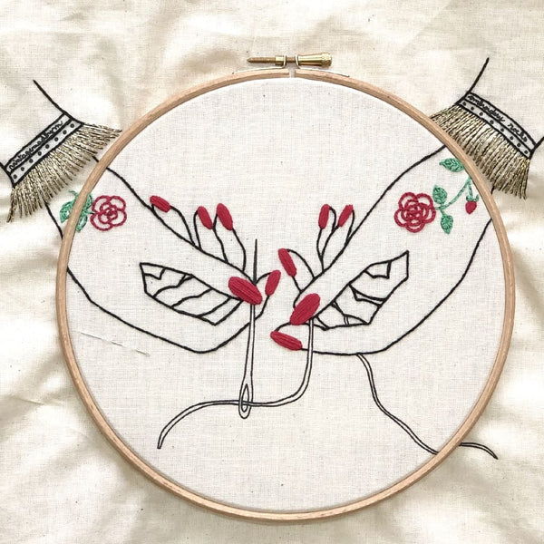 Embroidery Stitch-a-long. Part 6: let’s put some nail polish and learn the Satin Stitch!