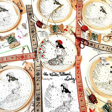 Load image into Gallery viewer, The Christmas Tattooed Lady Embroidery Kit - VintageMadbyM