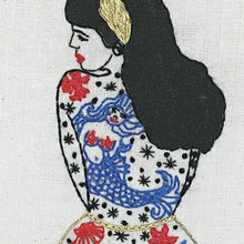 Load image into Gallery viewer, Summer Tattooed Lady - Embroidery Pattern - VintageMadbyM
