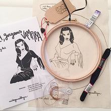 Load image into Gallery viewer, Maila, Beautiful Vampira, Embroidery Kit - VintageMadbyM