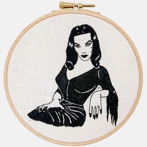 Maila Gorgeous Vampira,  Embroidery Pattern & Tutorial (PDF file) - VintageMadbyM