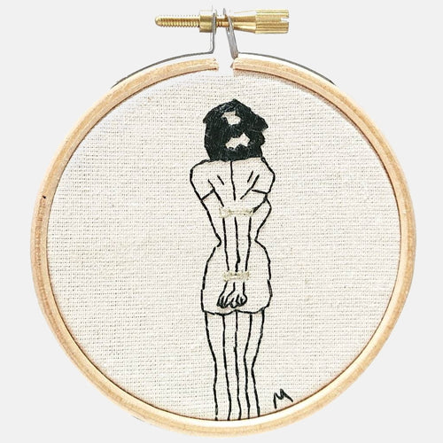 Modern Embroidery, Wall Art, Hoop Art, Hold Me Tight, inspired by John Willie - VintageMadbyM